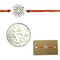 Lotus Charm Rakhi Bracelet Indian Rakhi Bracelet Desi Favors Rakhi for Raksha Bandhan Handcrafted Rakhi for Brother Bhaiya Bhabhi Bracelet with Ties